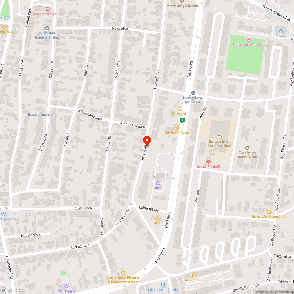 Parkolásra kisajátított járda és zöldfelület bejelentés helye