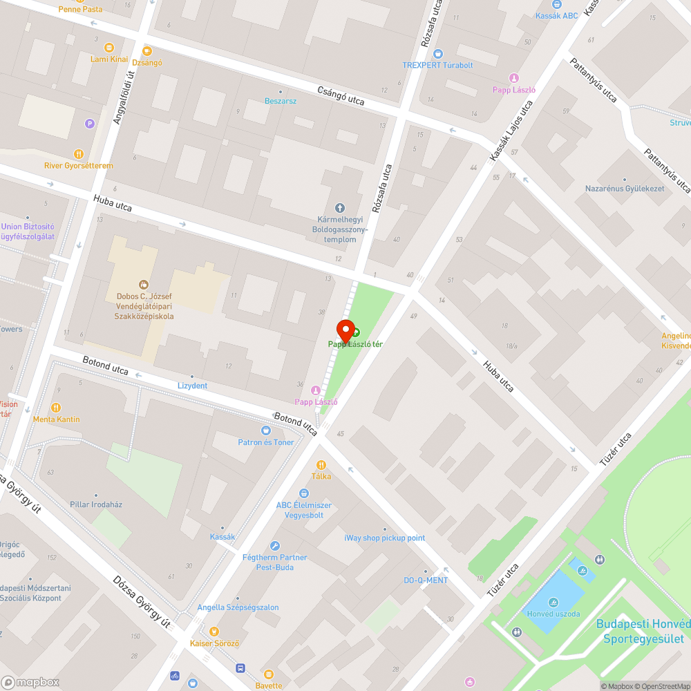 Papp László ter takarítása bejelentés helye