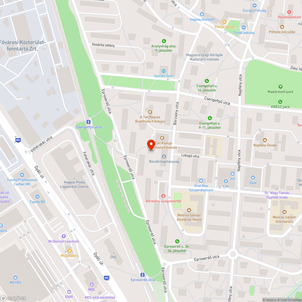 Hiányzó kültéri oszlopok pótlása bejelentés helye