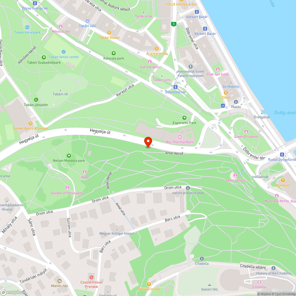 Óriás kátyú bejelentés helye