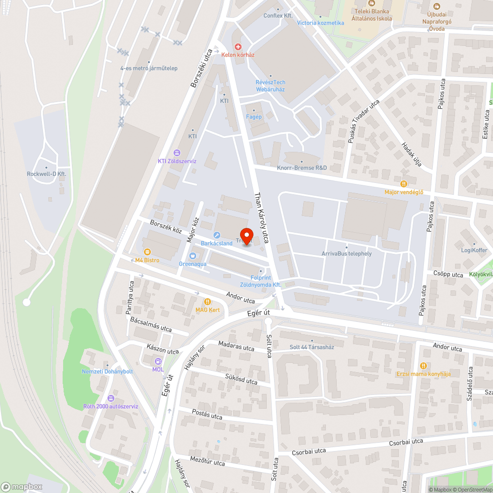 Durva úthiba bejelentés helye