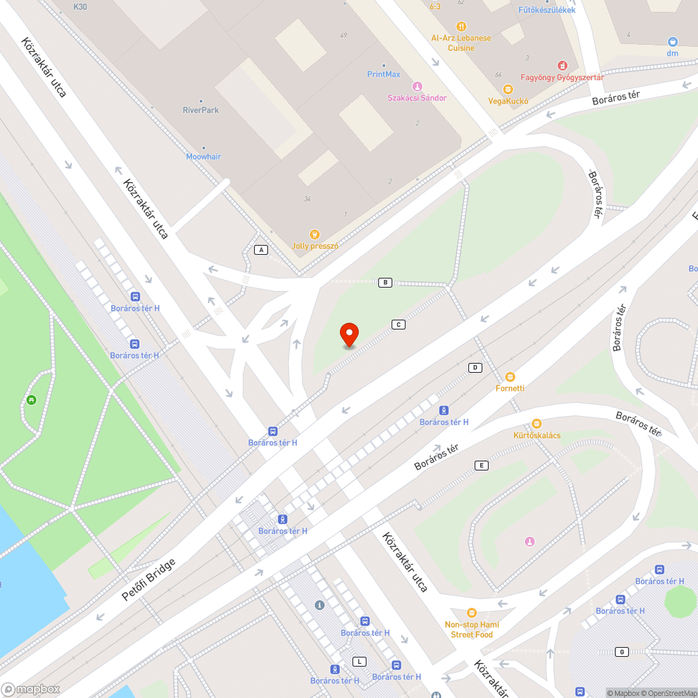 Összefirkált hídfő bejelentés helye