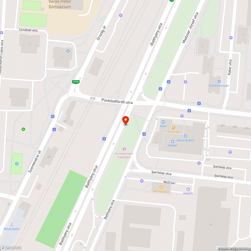 Gumiabroncs bejelentés helye