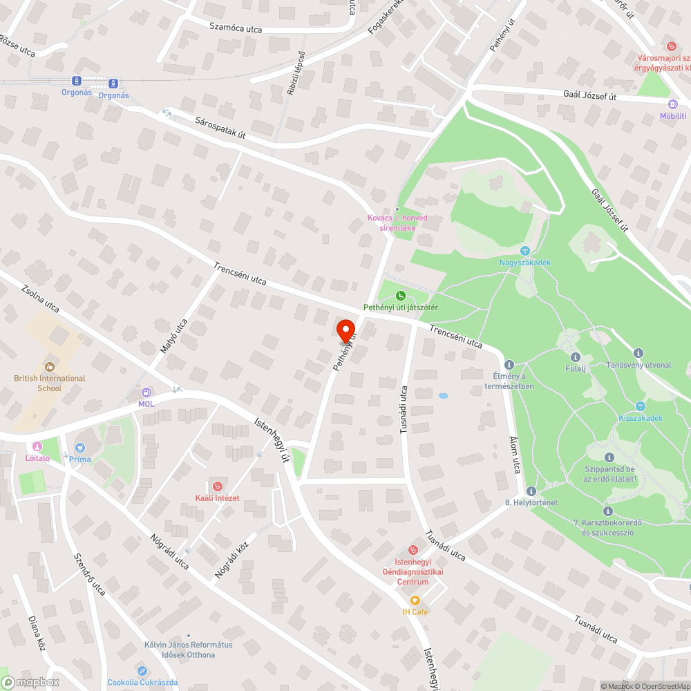 Közvilágítás bejelentés helye