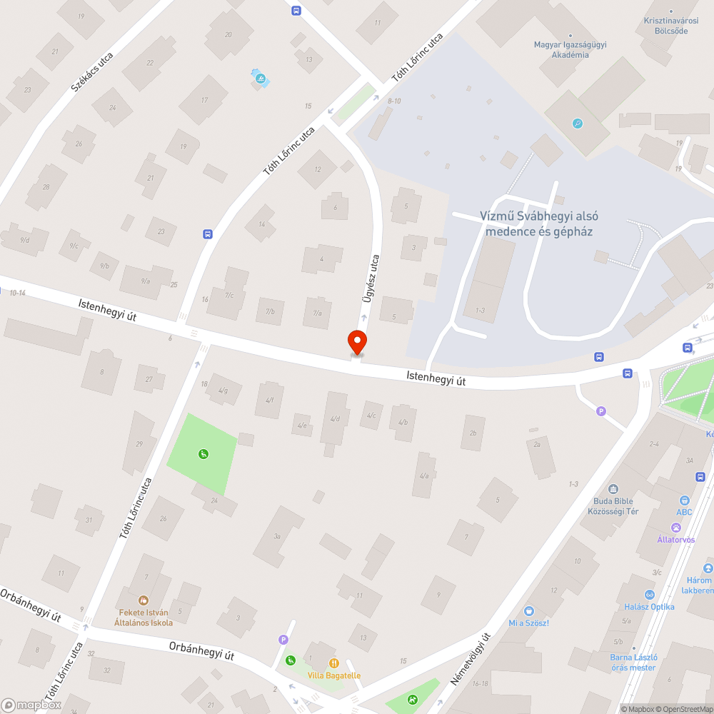 Kátyú bejelentés helye