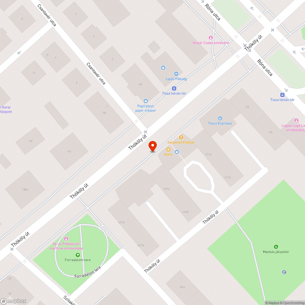 Tüskehegyek a dohánybolt mellett bejelentés helye