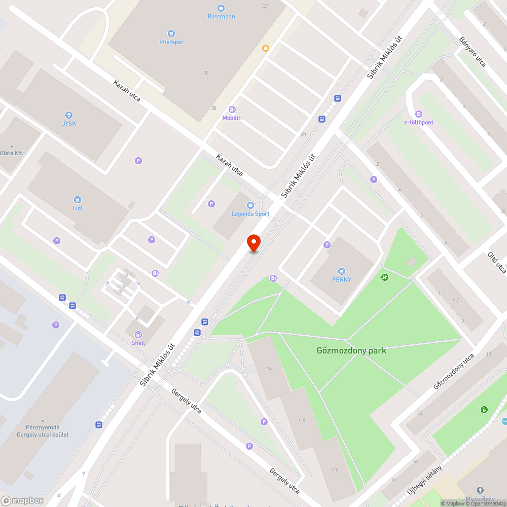 Megsüllyedt járdaszakasz bejelentés helye