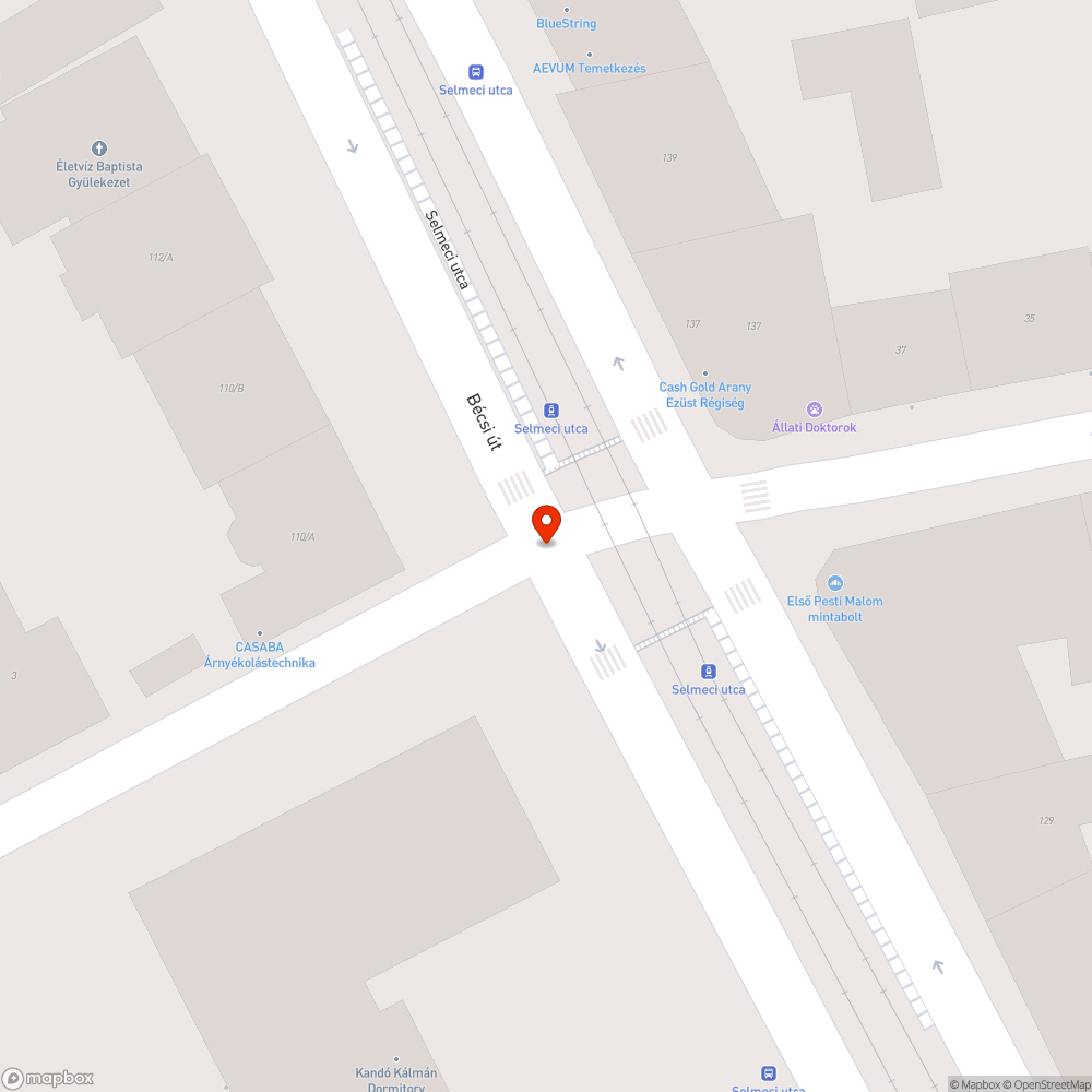 Kátyús út bejelentés helye