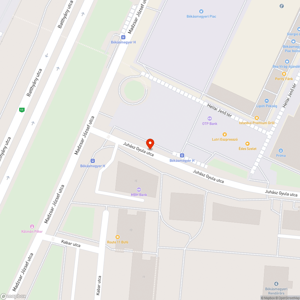 Sérült korlát bejelentés helye