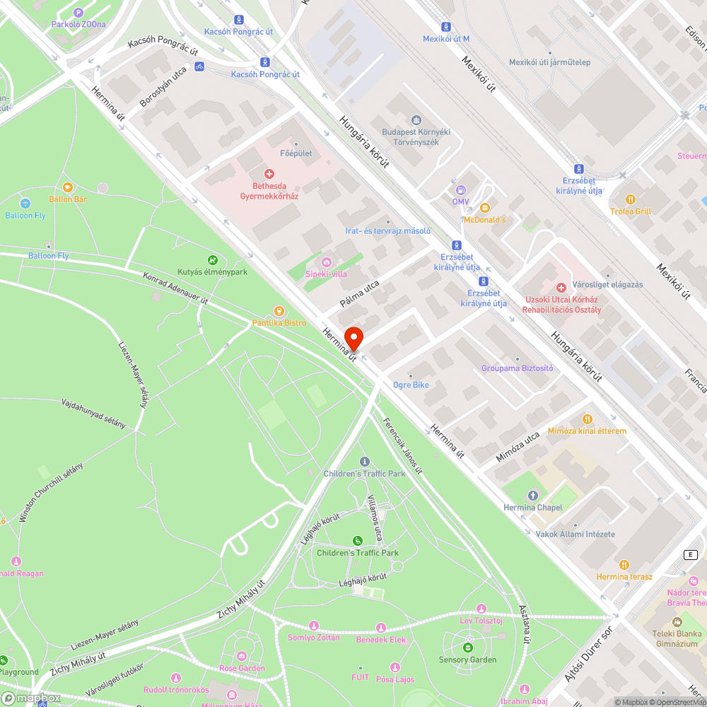 Elforgatott, megrongált tábla bejelentés helye