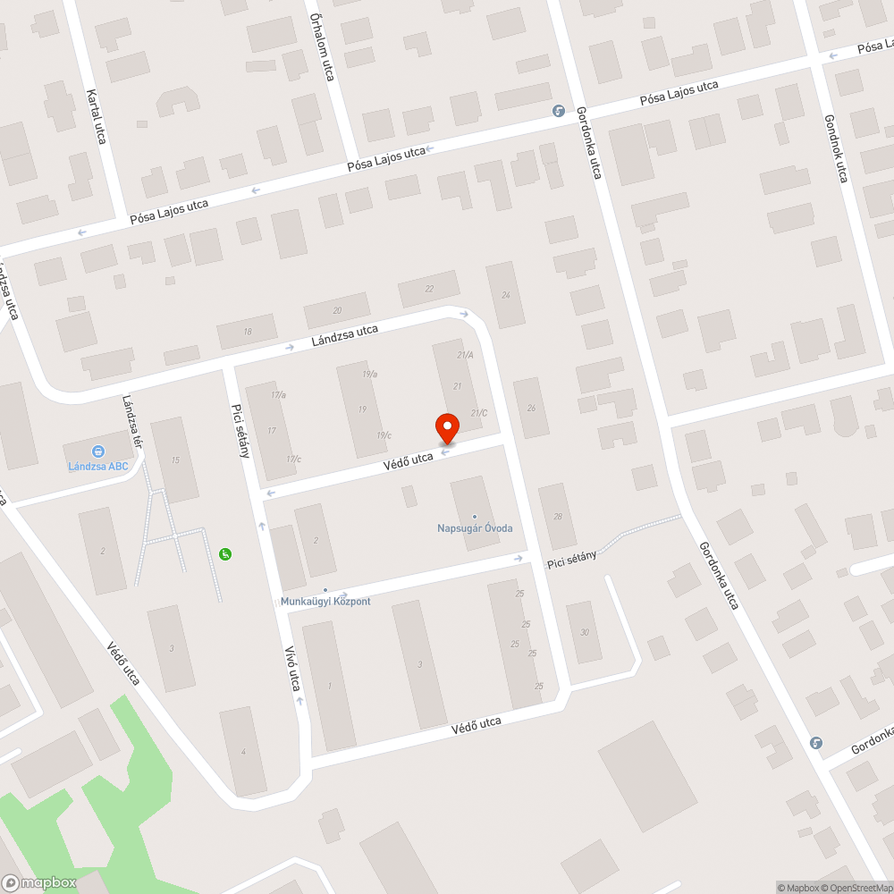 Zöldhulladék zsákokban bejelentés helye