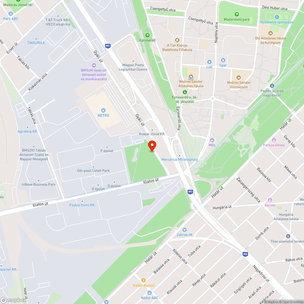 Illegális szemét-kupac bejelentés helye