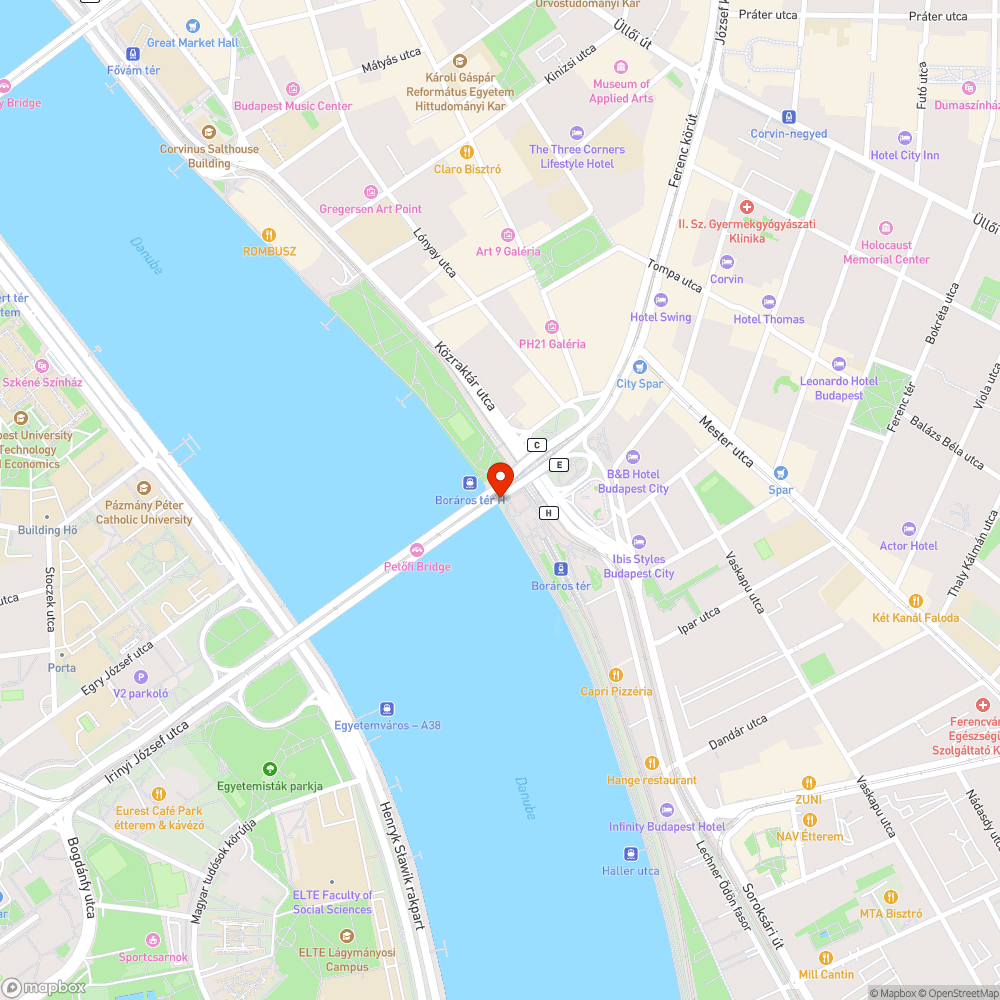 Graffiti a Petőfi hídon bejelentés helye