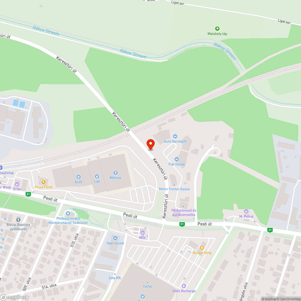 Nagy mennyiségű szemét bejelentés helye