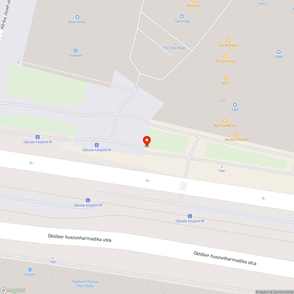 Törött kőburkolat bejelentés helye