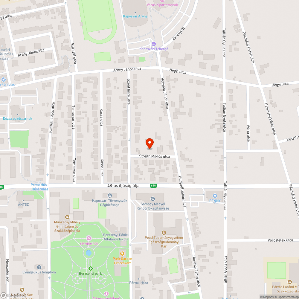 Kátyú bejelentés helye