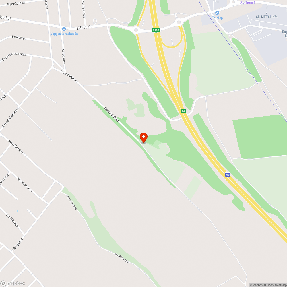 Borzalmas út bejelentés helye