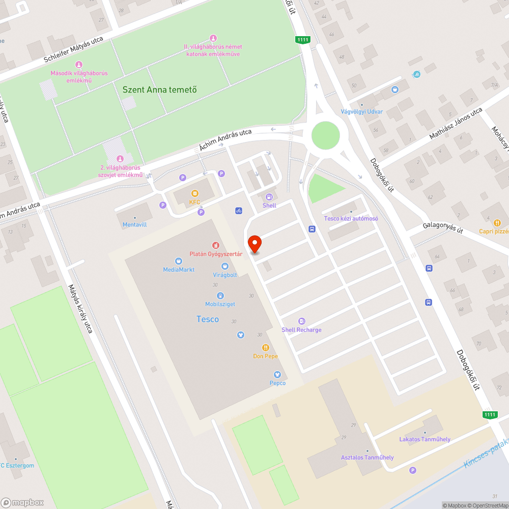 Kátyú bejelentés helye