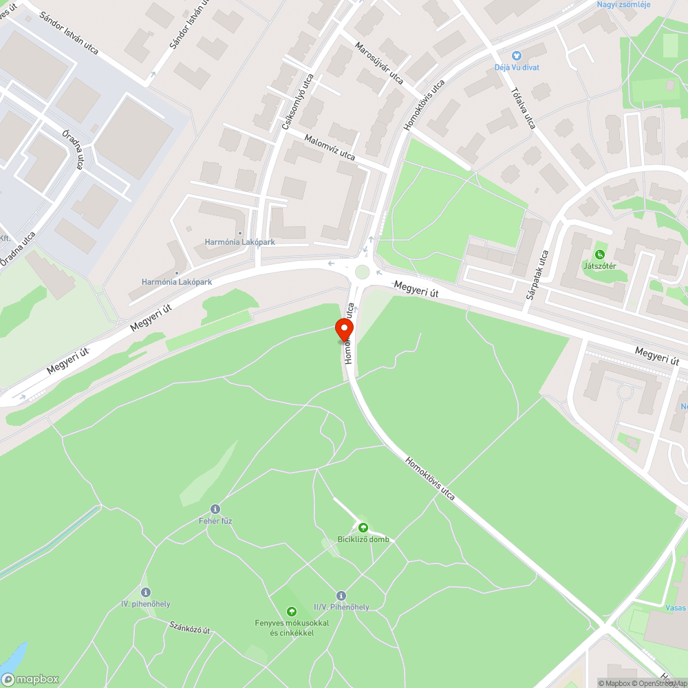 Szemét az erdőben bejelentés helye