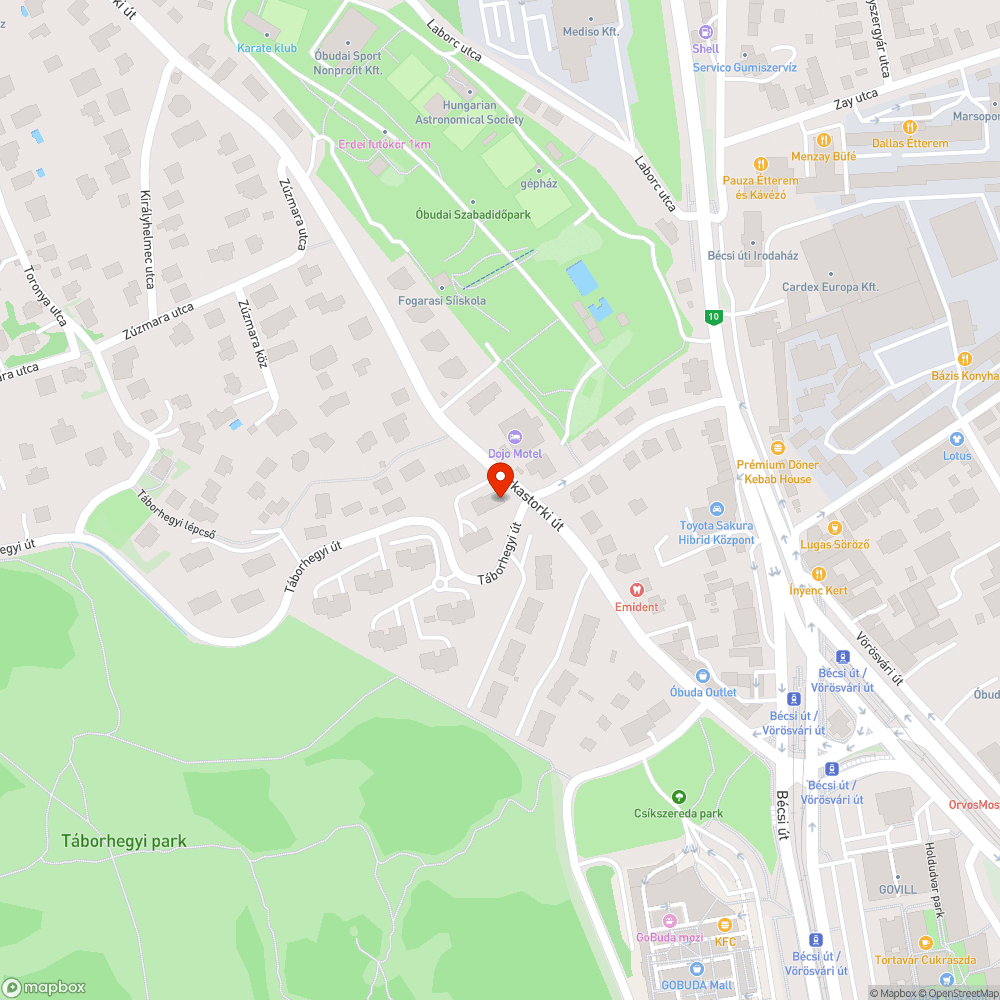 Folyamatos járdán és zöldterületen parkolás bejelentés helye