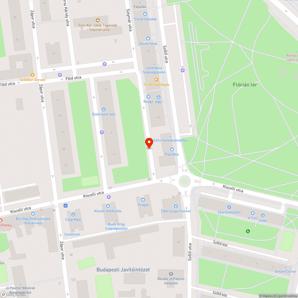 Kátyúk bejelentés helye