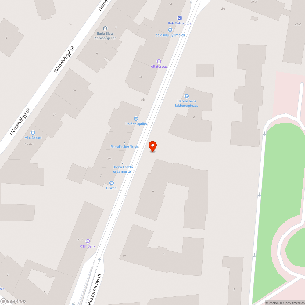 Nem működő víznyelő bejelentés helye