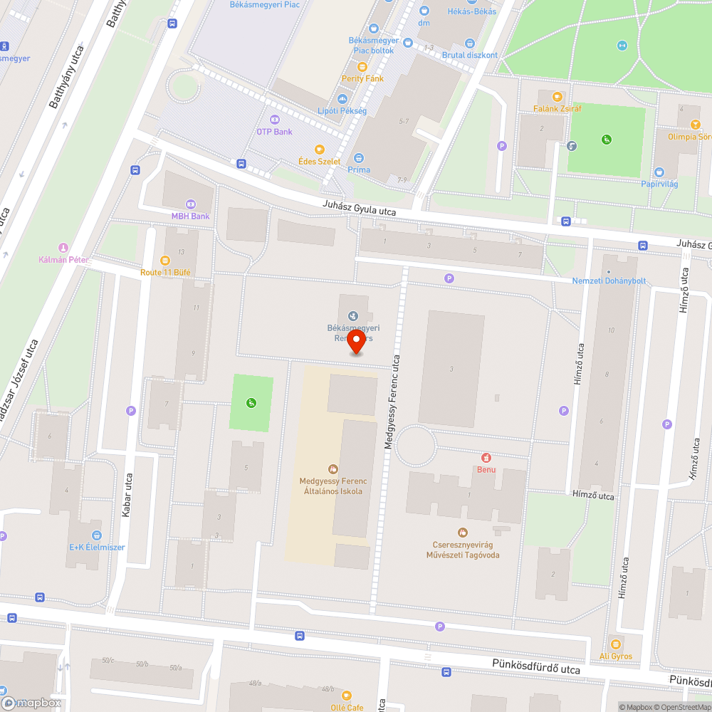 Sötét járdaszakasz bejelentés helye