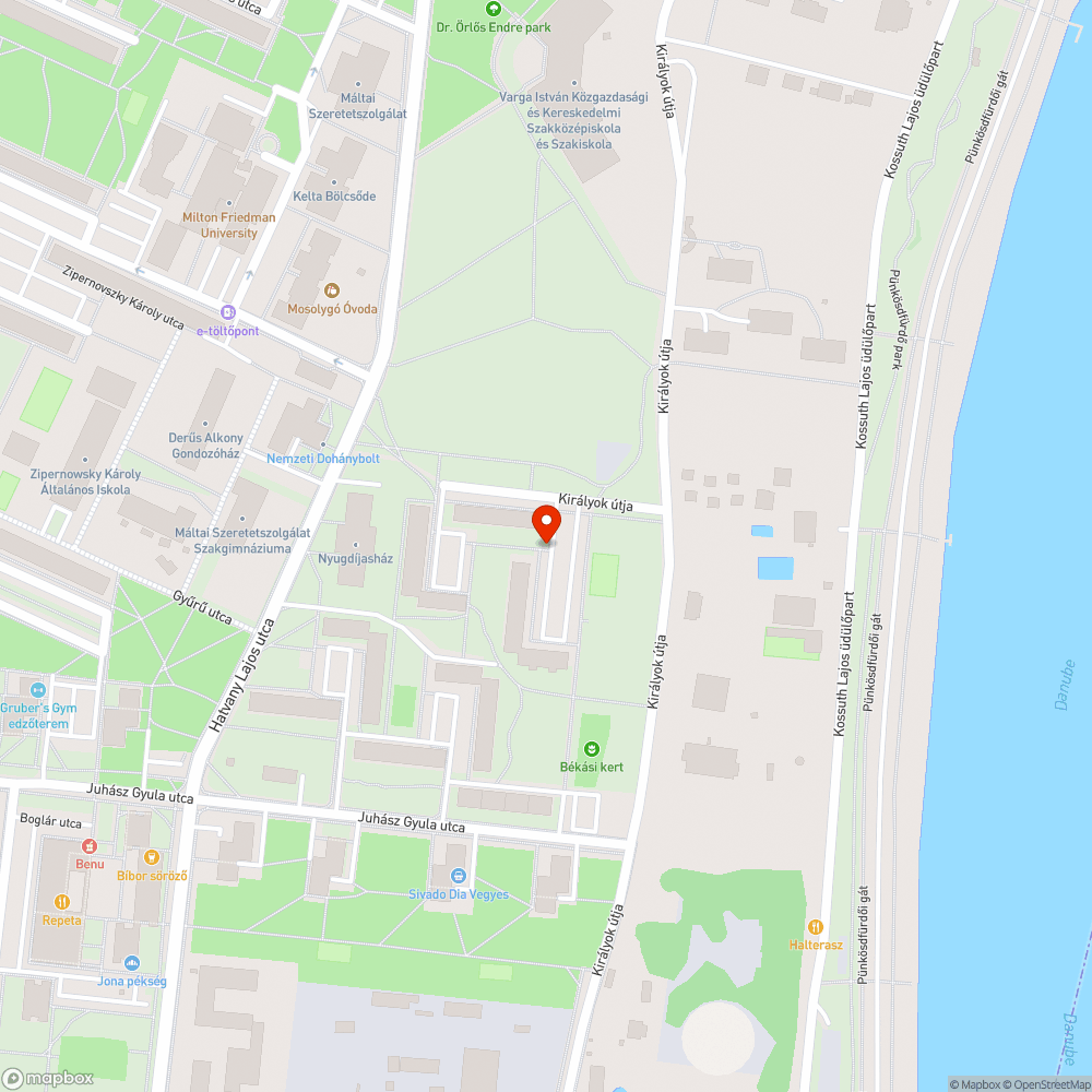 Kátyúk bejelentés helye