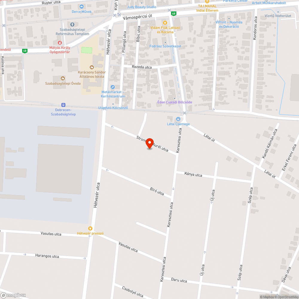 Kátyu bejelentés helye