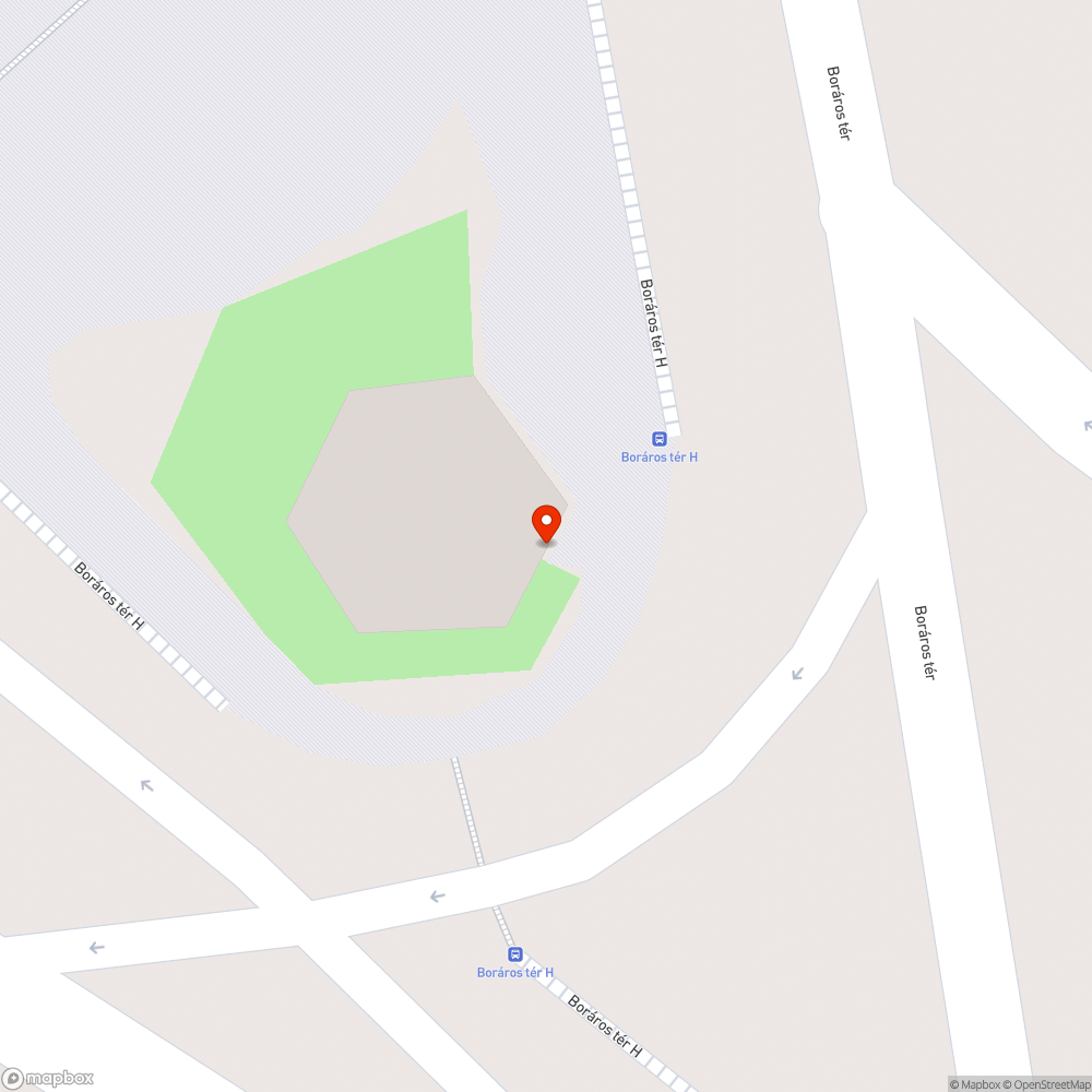 Összefirkált BKV-pihenő bejelentés helye