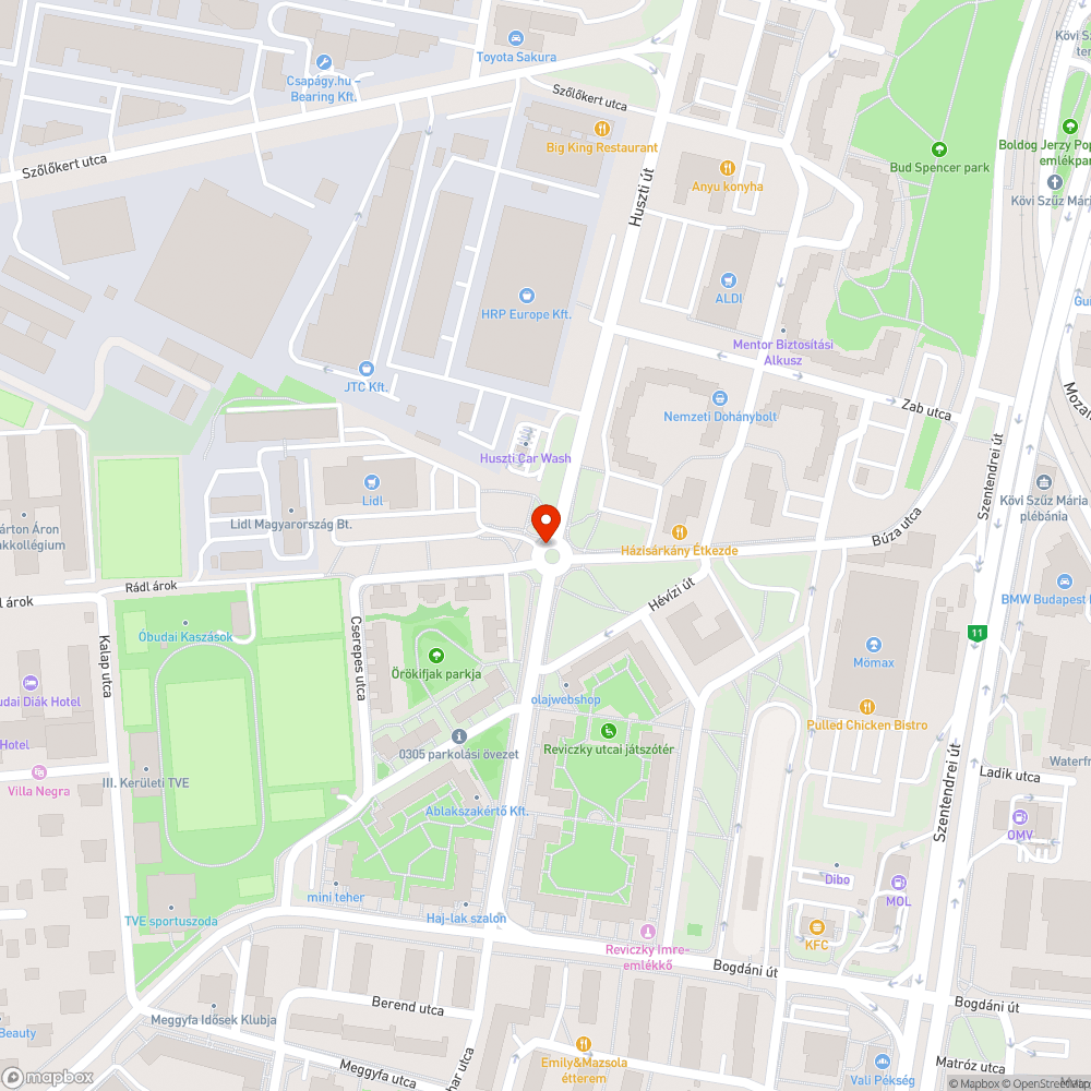 Felpúposodott aszfalt a körforgalomban bejelentés helye