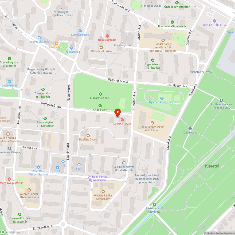 Nyitott járdalap bejelentés helye