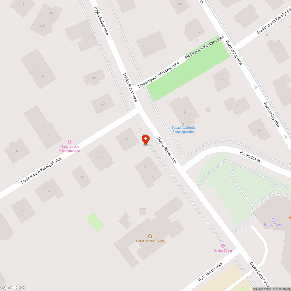 Dayka Gábor utca füvön parkolás bejelentés helye