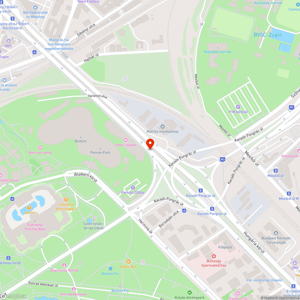 Koszos felüljáró járda bejelentés helye