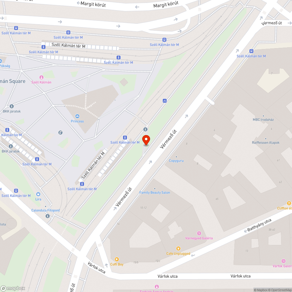 Széll Kálmán tér graffiti és széklet bejelentés helye