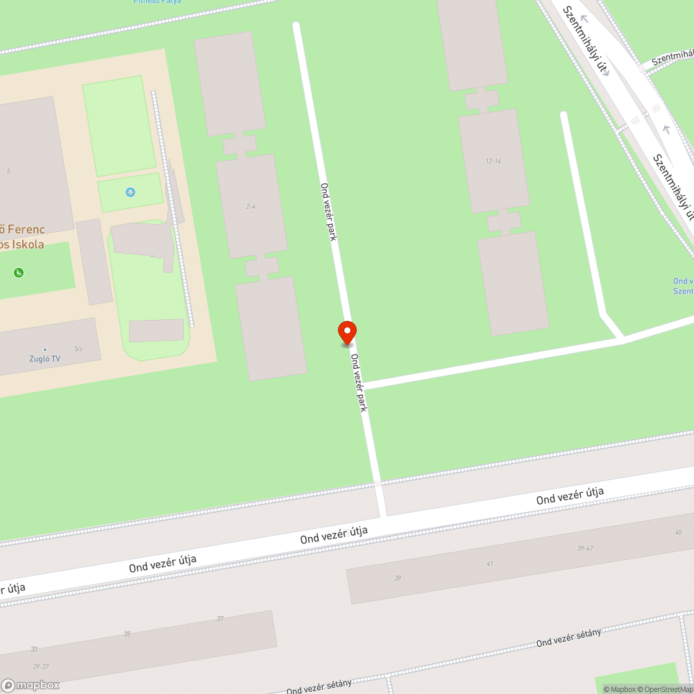 Törött pad bejelentés helye