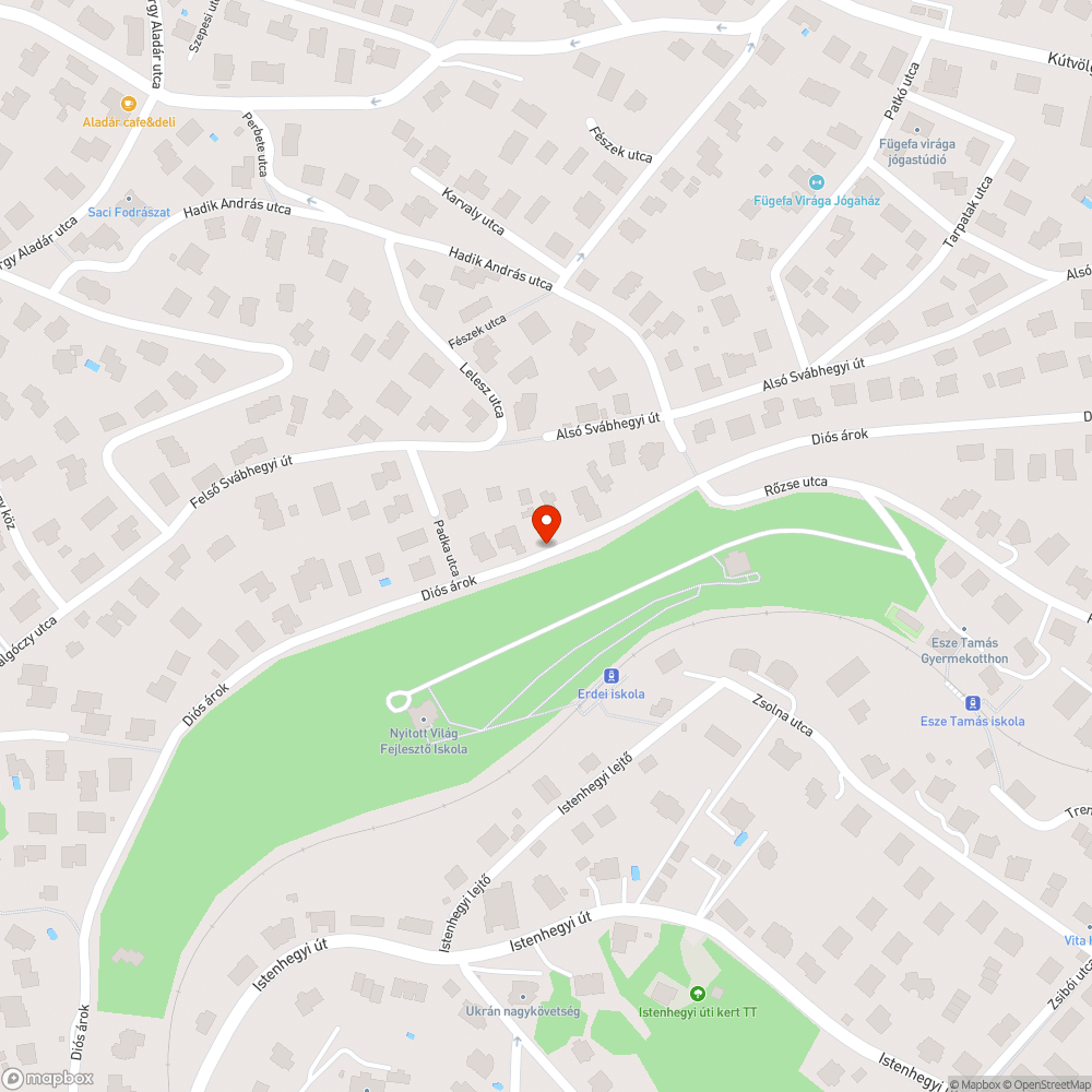 Víz tör fel bejelentés helye