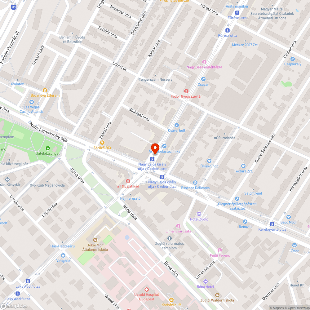 Hiányos járda bejelentés helye