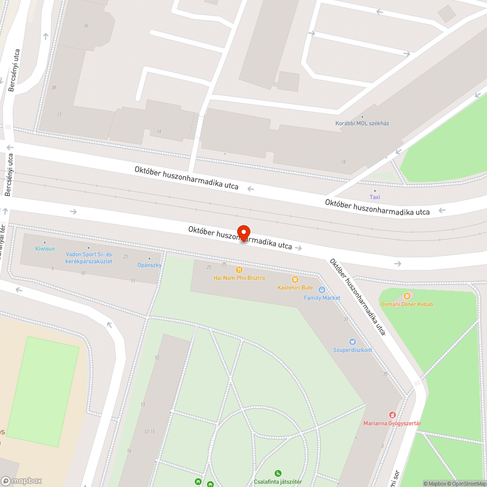 Átgondolatlan közterület bejelentés helye