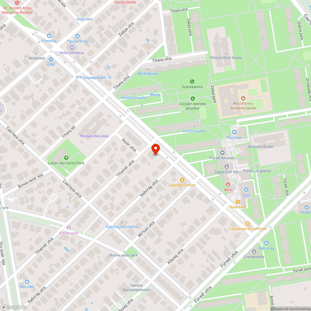 Elhagyott autó bejelentés helye