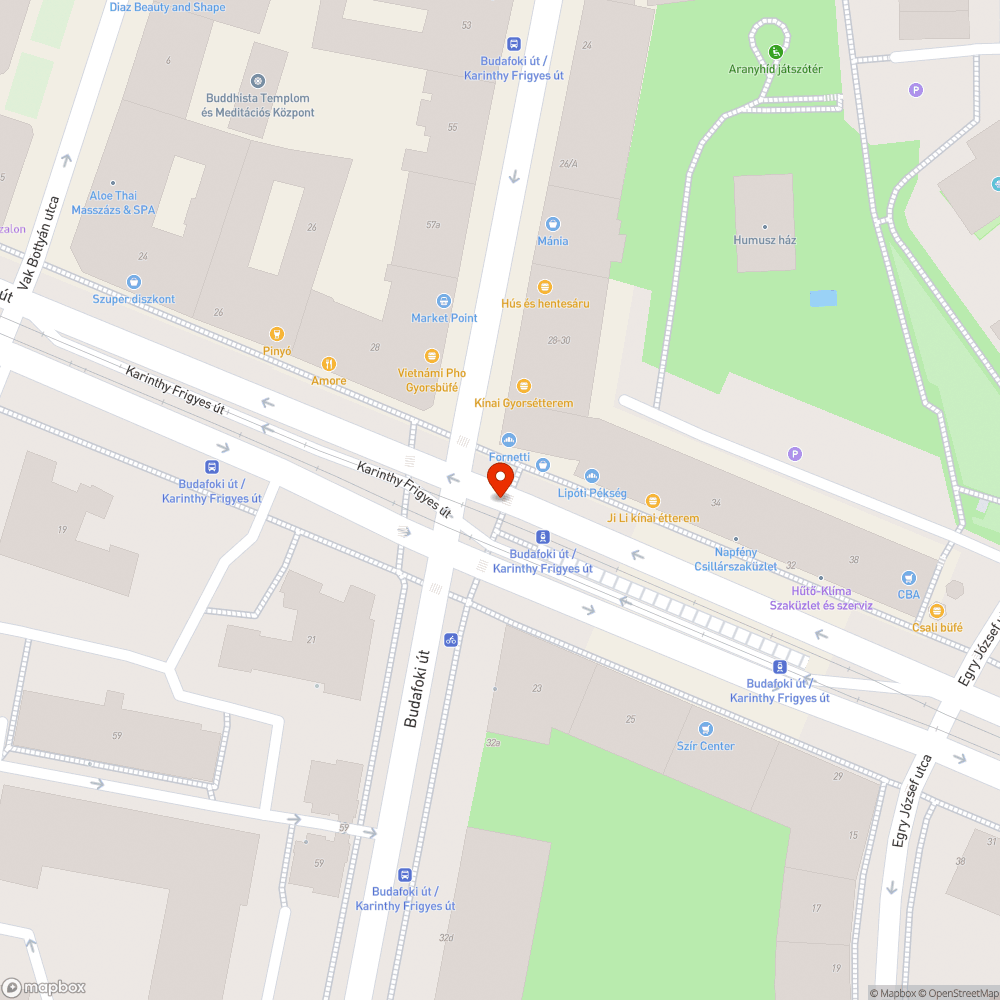 Veszélyes átkelő bejelentés helye