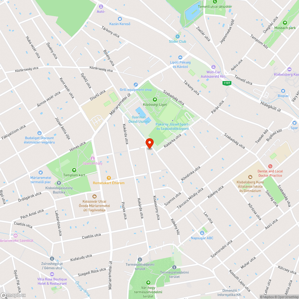 Közterületre kihelyezett szemét bejelentés helye