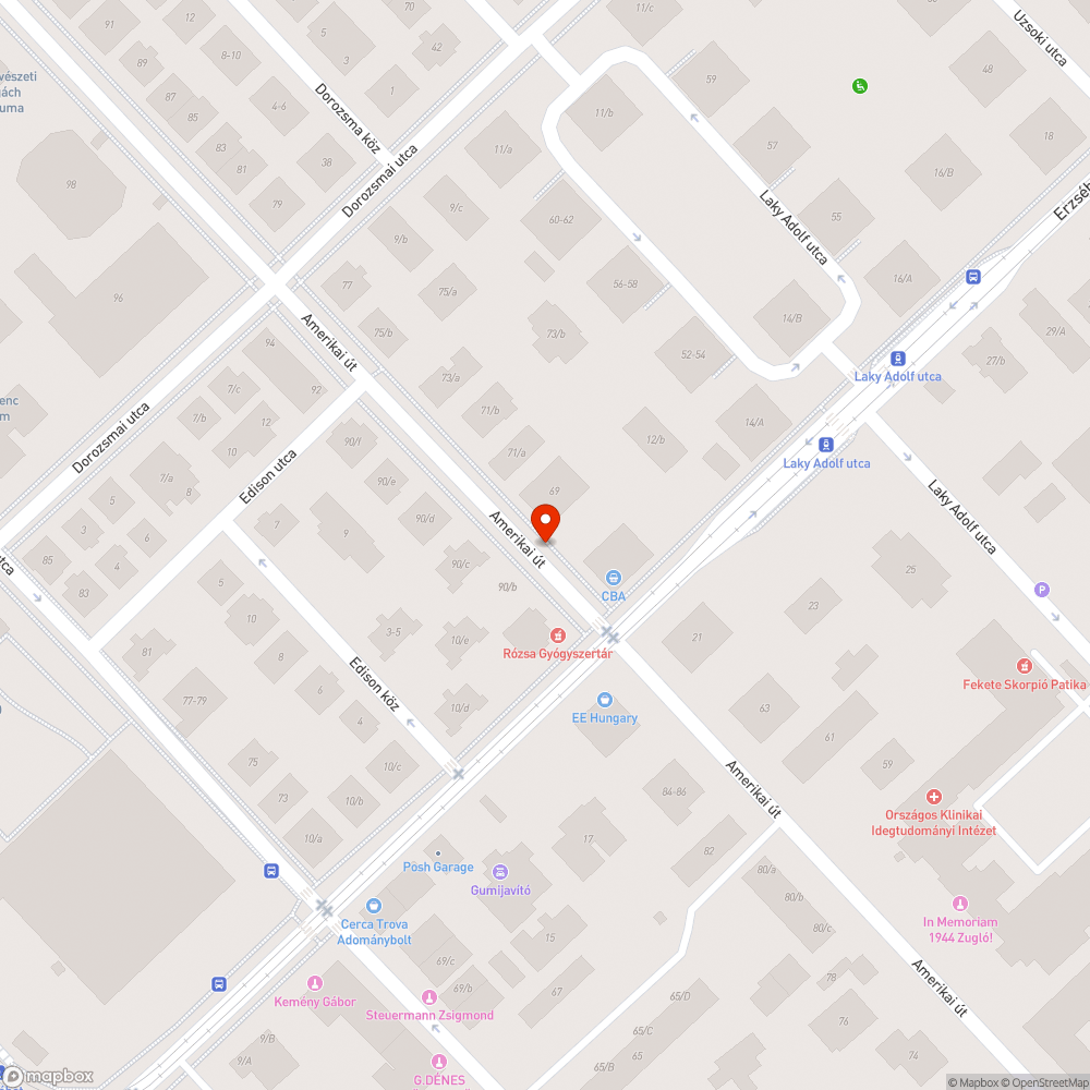 Úthibák bejelentés helye