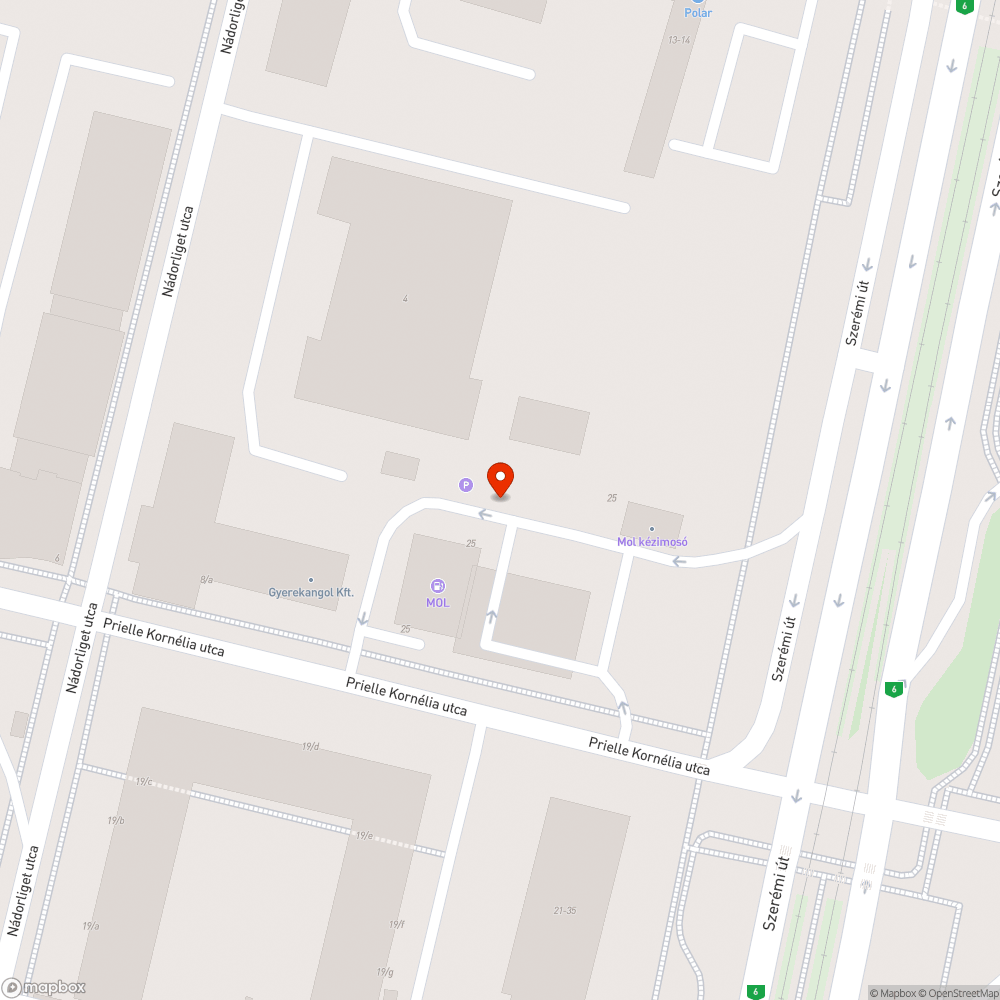 Elhagyott autó bejelentés helye