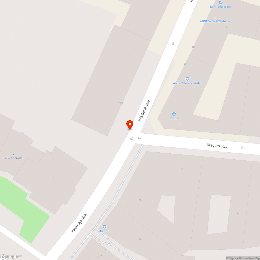 Beteg(?) fa a Kékgolyó utcában, kidőlésveszély? bejelentés helye