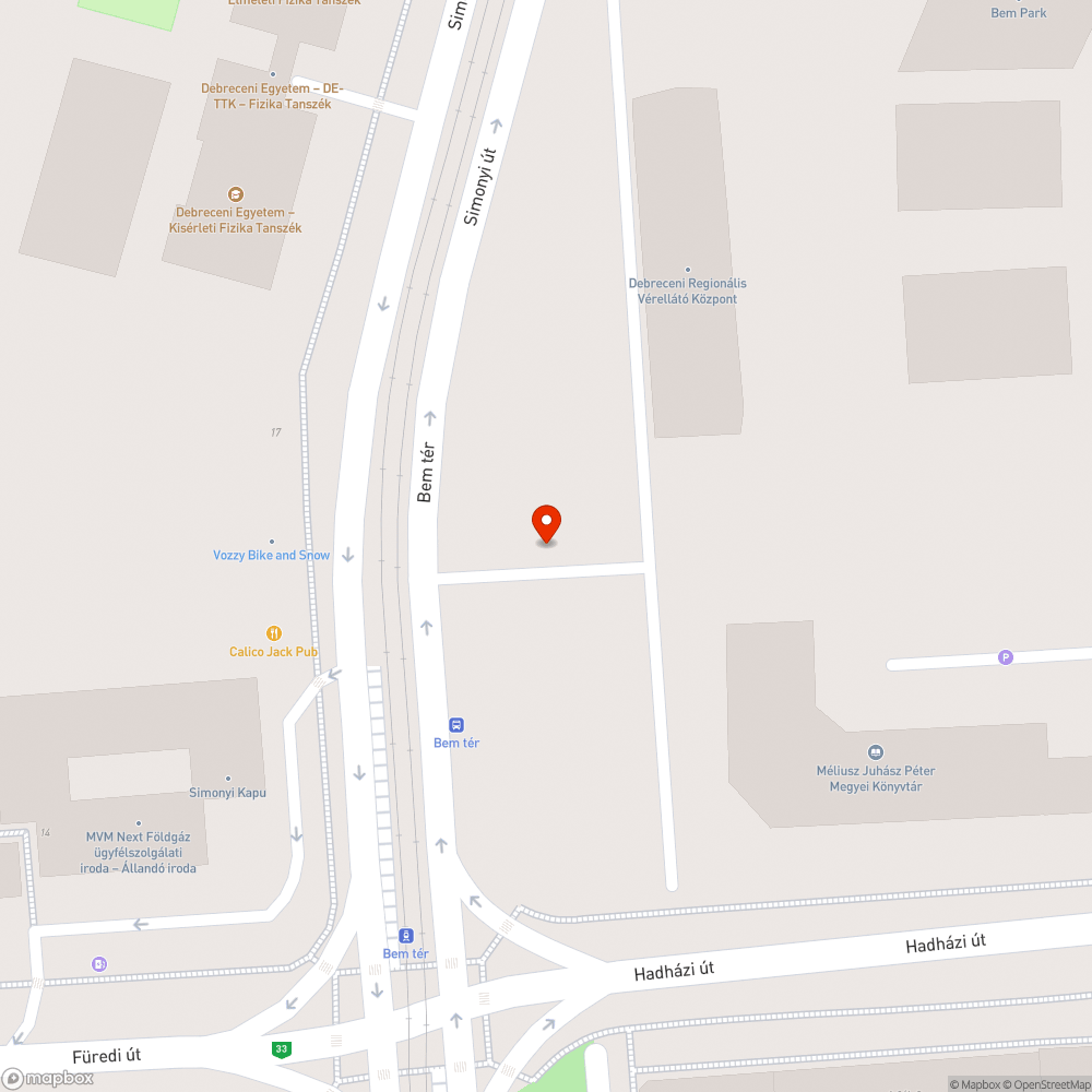 Bem tér -  zöldterület -   illegális parkolás bejelentés helye