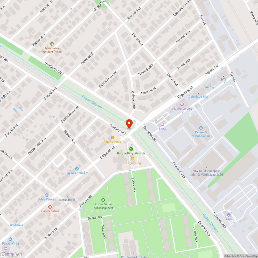 Sérült hídkorlát bejelentés helye