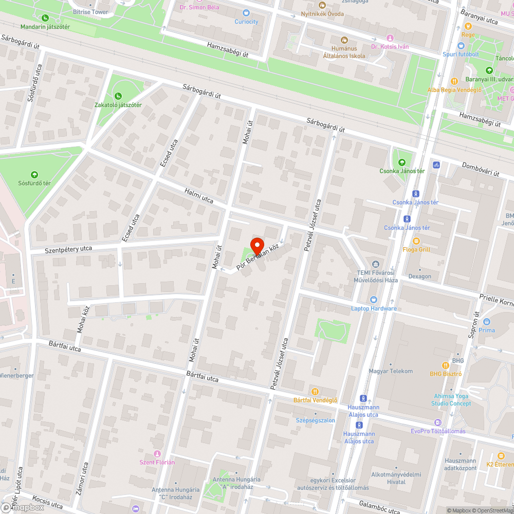 Pór Bertalan köz túlzott átmenő forgalom bejelentés helye