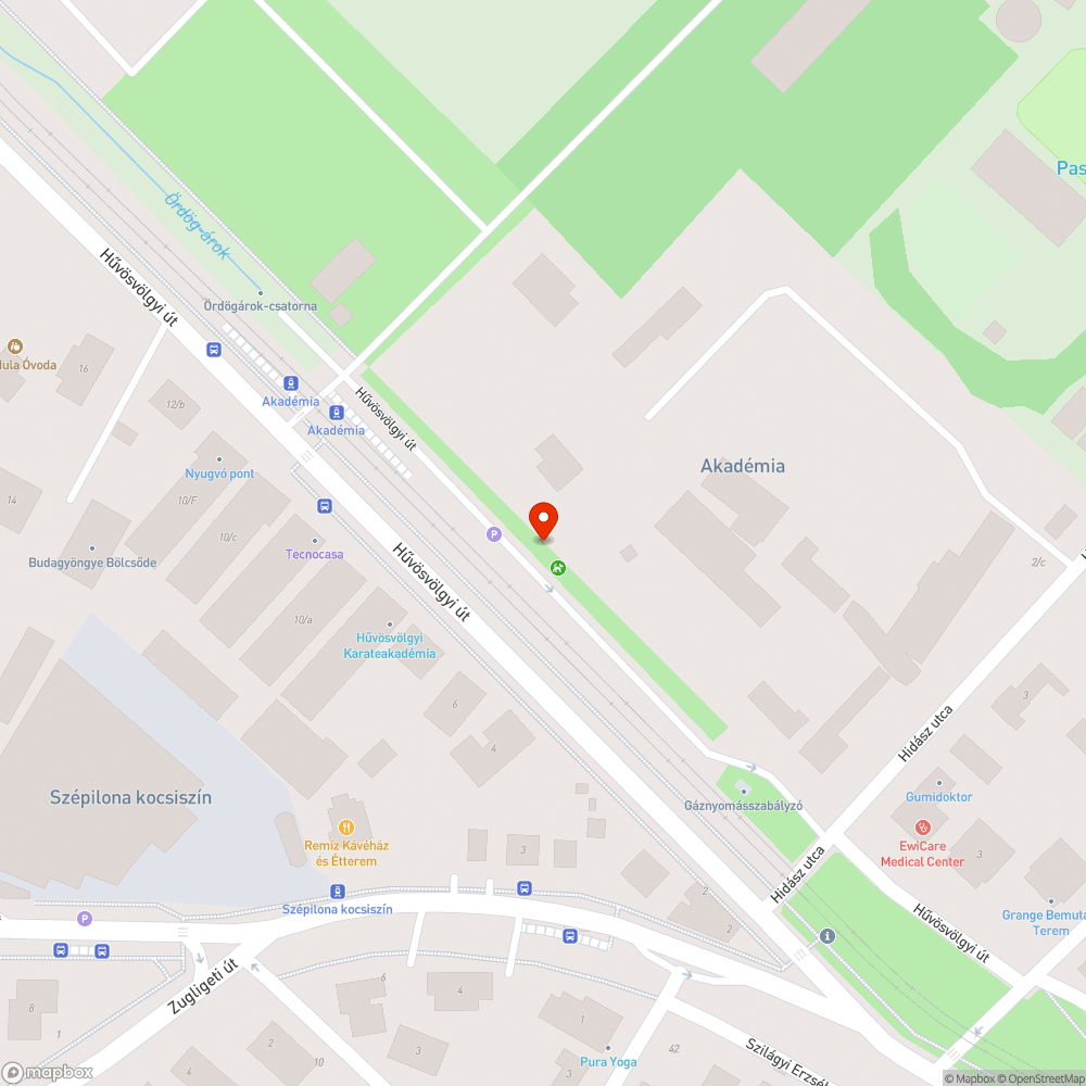 Elhagyott autó bejelentés helye