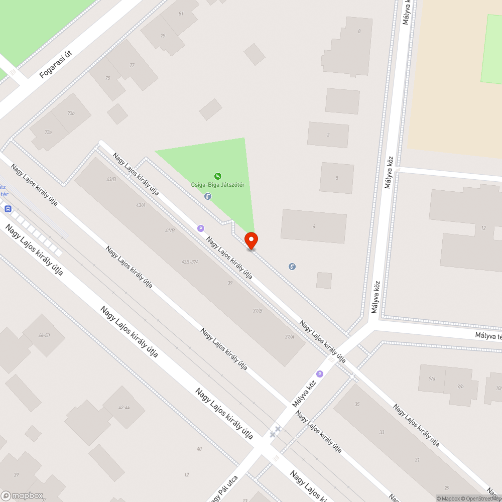 Törött pad bejelentés helye